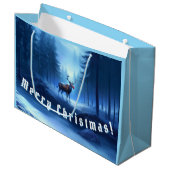 Schattige Rendieren Winter Wonderland Vakantie Groot Cadeauzakje (Voorkant Gekanteld)