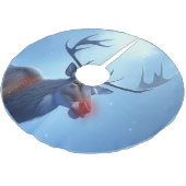 Schattige Rendieren Winter Wonderland Vakantie Kerstboom Rok (Gekanteld)