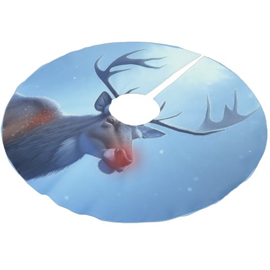 Schattige Rendieren Winter Wonderland Vakantie Kerstboom Rok (Gekanteld)