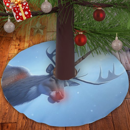 Schattige Rendieren Winter Wonderland Vakantie Kerstboom Rok