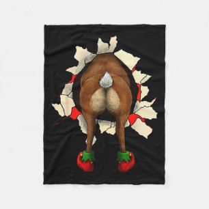 Schattige Rendierkont Doorbraak Kerstmis Fleece Deken