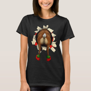 Schattige Rendierkont Doorbraak Kerstmis T-shirt