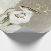 Schattige rendiervernieuwing in de winter cadeaupapier (Hoek)