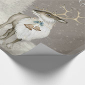 Schattige rendiervernieuwing in de winter cadeaupapier (Hoek)