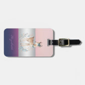 Schattige rendierziekte, Stripe Girly Bagagelabel (Voorkant horizontaal)