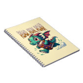 Schattige rennende Boek Draak Notitieboek (Rechterzijde)