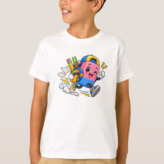 Schattige rennende gum achterzak - grappige kinder t-shirt