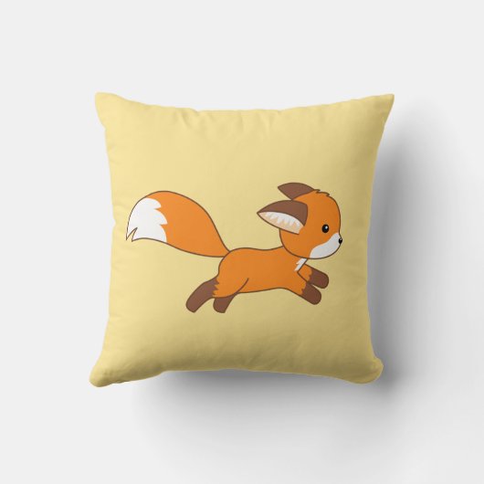 Schattige Rennende Vos Kussen (Achterkant)