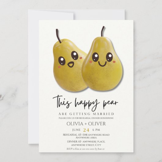 Schattige repetitiediner kaart (Voorkant)