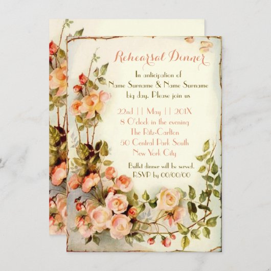 Schattige repetitiediner kaart (Voorkant / Achterkant)