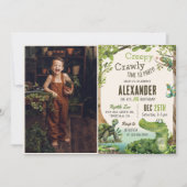 Schattige reptiel thema Kind verjaardagsfeestje fo Kaart (Voorkant)