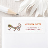 Schattige reptielenretouradres etiket (Insitu)