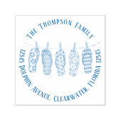 Schattige retouradres Eenvoudig strand op maat Zelfinktende Stempel (Design)