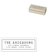 Schattige retouradres en grens rubberstempel (Gestempeld)