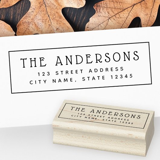 Schattige retouradres en grens rubberstempel