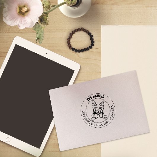 Schattige retouradres van Korat Rubberstempel