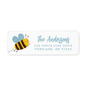 Schattige retouradres voor bijen etiket (Voorkant)