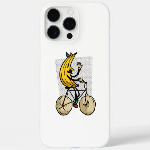 Schattige Retro Banaan op Fiets Cartoon iPhone 16 Pro Max Hoesje