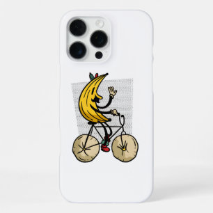 Schattige Retro Banaan op Fiets Cartoon iPhone 16 Pro Max Hoesje