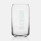 Schattige Retro Beach Life Blikvorm Glas (Achterkant)