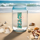 Schattige Retro Beach Life Blikvorm Glas