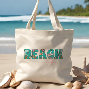 Schattige Retro Beach Life Tote Bag