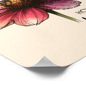 Schattige Retro Bee Yourself Inspiratie Quote Flor Poster (Hoek)