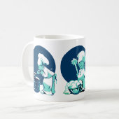 Schattige Retro  Blauw Jongen Chef Cook Baker Koffiemok (Voorkant links)