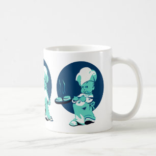 Schattige Retro Blauw Jongen Chef Cook Baker Koffiemok