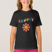 Schattige Retro Bloem Groovy T-shirt (Voorkant)