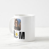 Schattige Retro Bloem & "Ma", Leuk, Aangepaste Fot Koffiemok (Voorkant links)