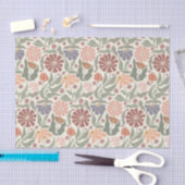 Schattige  Retro Bloemen Tissue Papier (Craft)