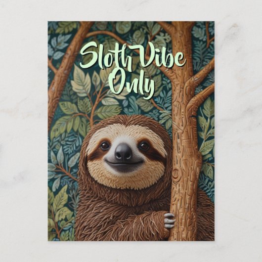 Schattige retro boho luiaard Hou vol luiaard vibes Briefkaart (Voorkant)