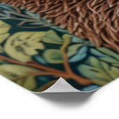 Schattige retro boho luiaard hou vol poster (Hoek)