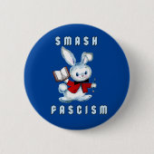 Schattige Retro Bunny - Smash Fascisme Ronde Button 5,7 Cm (Voorkant)