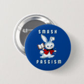 Schattige Retro Bunny - Smash Fascisme Ronde Button 5,7 Cm (Voorkant /achterkant)