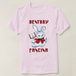 Schattige Retro Bunny - Vernietig het fascisme T-shirt