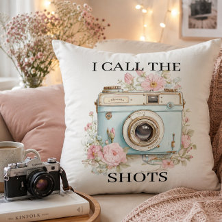 Schattige Retro Camerakussen | Vrouwelijke Fotogra Kussen