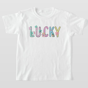 Schattige Retro Coquette Geluks St. Patrick's Dag T-shirt