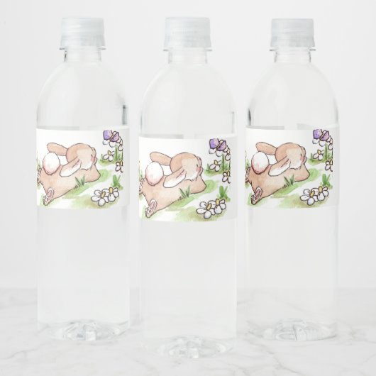 schattige retro ester waterfles etiket (Flessen)