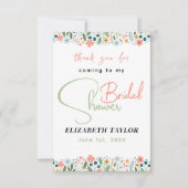 Schattige Retro Flower Vrijgezellenfeest Bedankkaart (Voorkant)