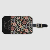 Schattige Retro Flowers Naam Bagagelabel (Voorkant (horizontaal))