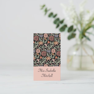 Schattige Retro Flowers Visitekaartje