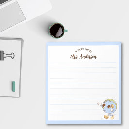 Schattige Retro Funny Wereldbol Terug naar school Notitieblok