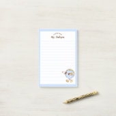 Schattige Retro Funny Wereldbol Terug naar school Post-it® Notes (Op bureau)