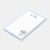 Schattige Retro Funny Wereldbol Terug naar school Post-it® Notes (Schuin)