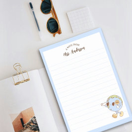 Schattige Retro Funny Wereldbol Terug naar school Post-it® Notes