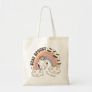 Schattige Retro Ghost Stay Spooky Tote Bag