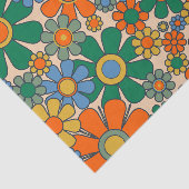 Schattige Retro grillig bloemmotief Tissuepapier (Detail)