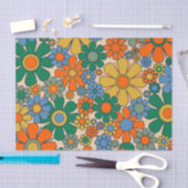 Schattige Retro grillig bloemmotief Tissuepapier (Craft)